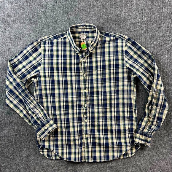 J. Crew Other - J Crew Shirt Adult Extra Large Slim Fit Blue Green Button Up Long Sleeve Mens